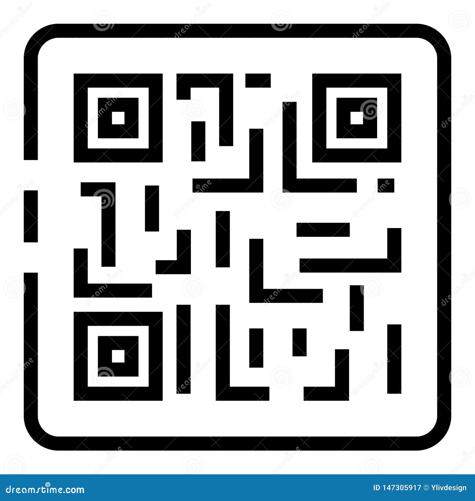 Download QR Code In The Frame Icon, Outline Style Stock Vector ...