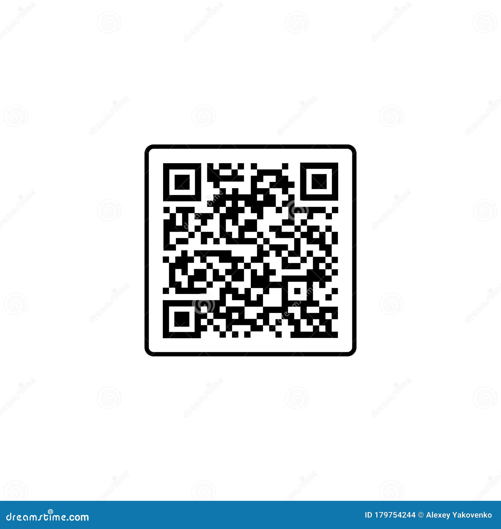 qr code, scanner icon for web or appstore  black   on white background.  eps 10