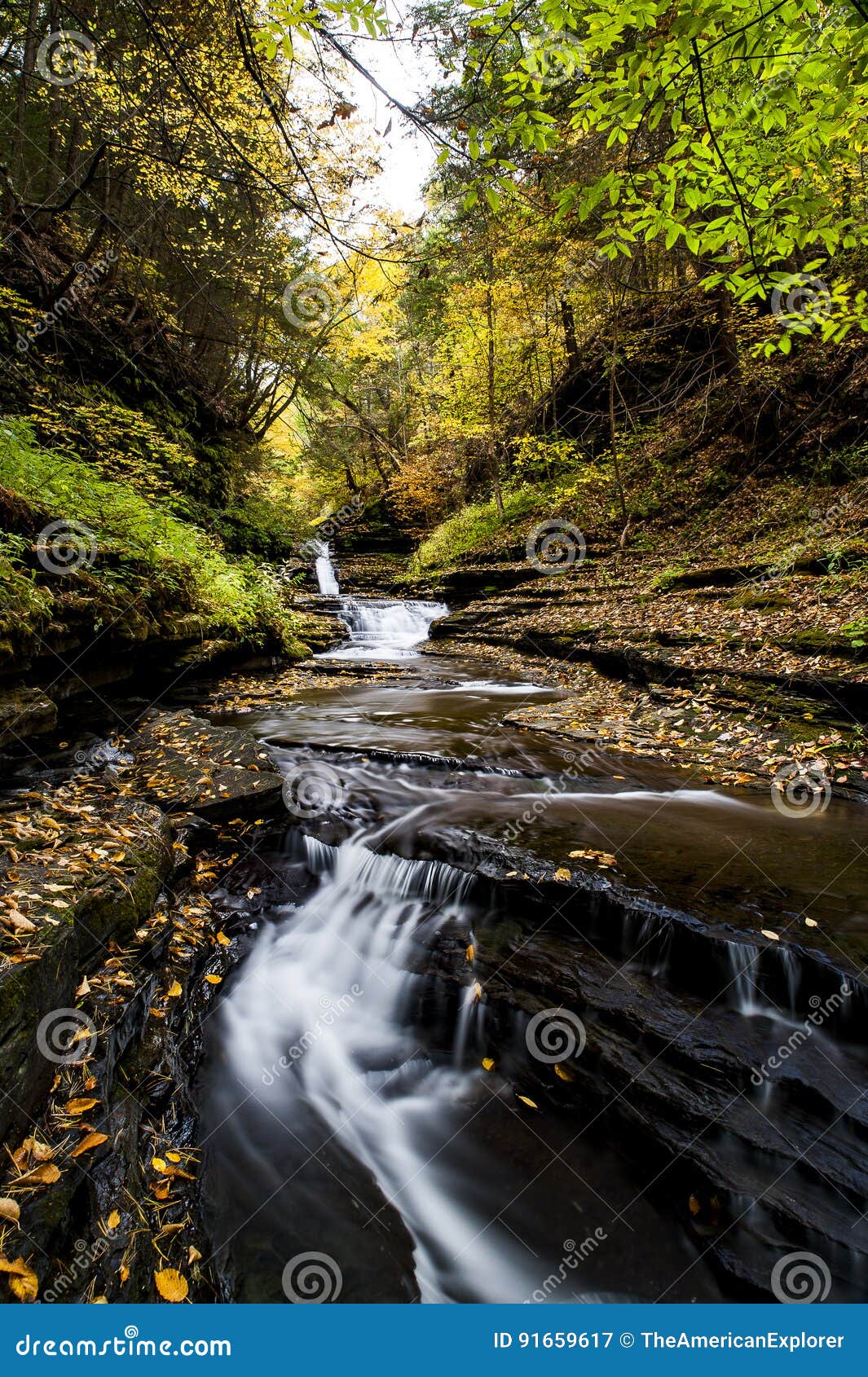 she-qua-ga falls - waterfall and autumn / fall colors - new york