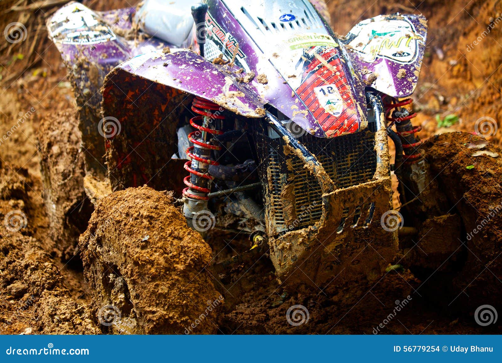 A Quad bike in action. editorial stock image. Image of driver 56779254