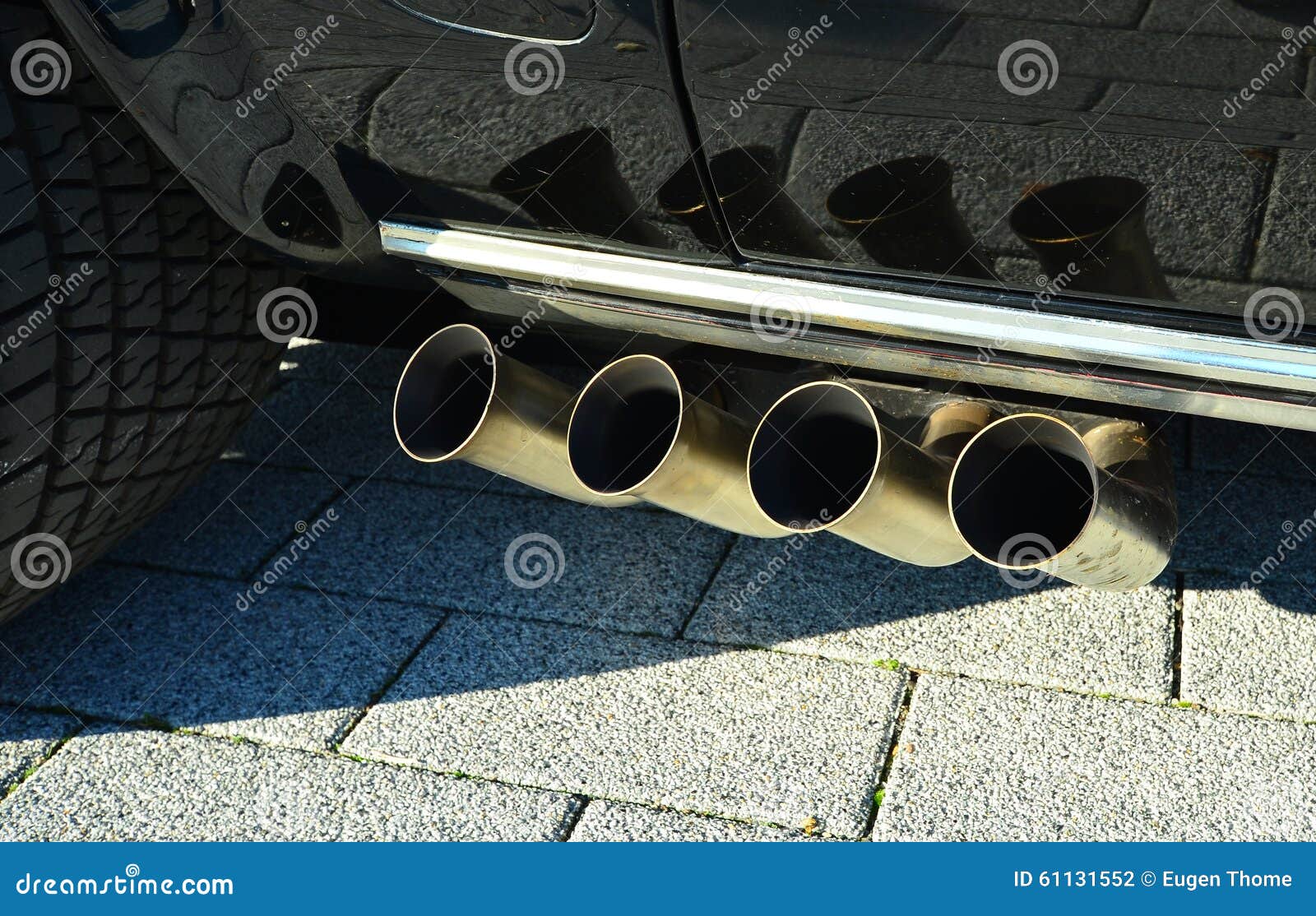 Quad exhaust stock photo. Image of engine, tubes, power 61131552