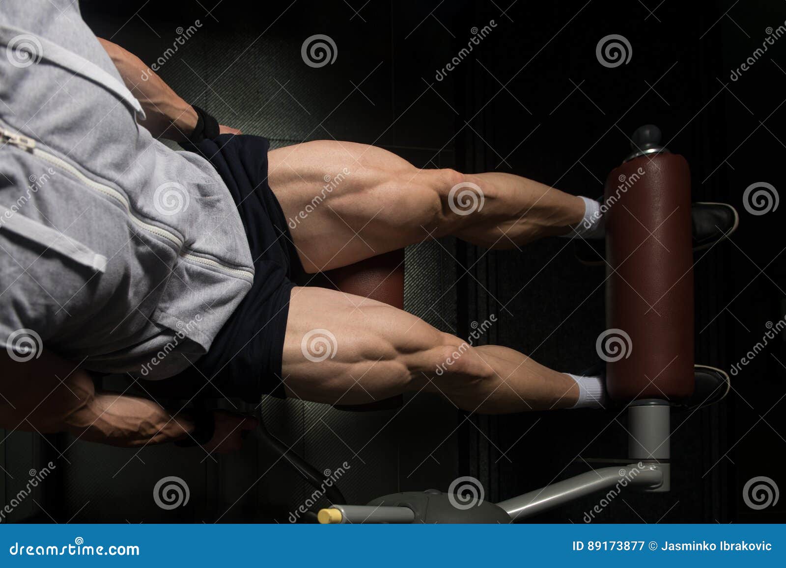 Quadriceps Exercises Close Up Stock Image Image of crouching