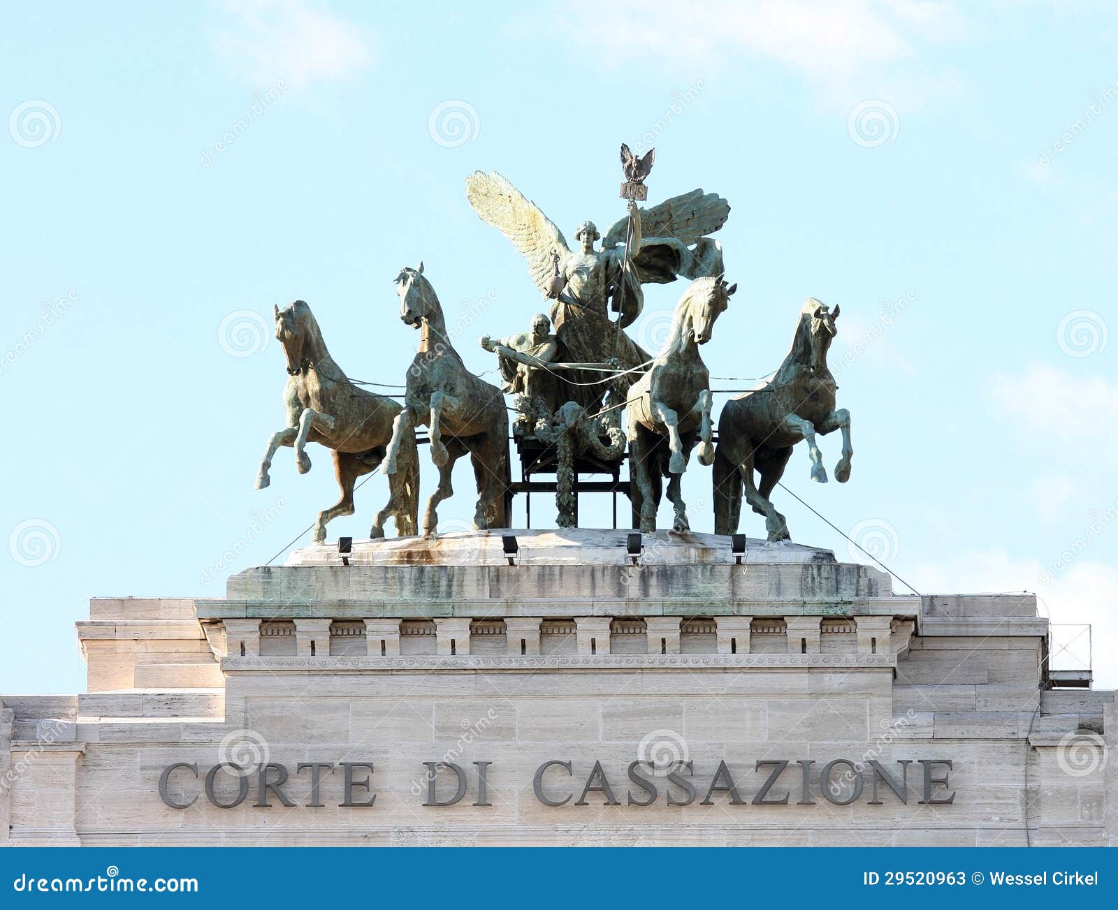 quadriga upon palace of justice in rome, italy