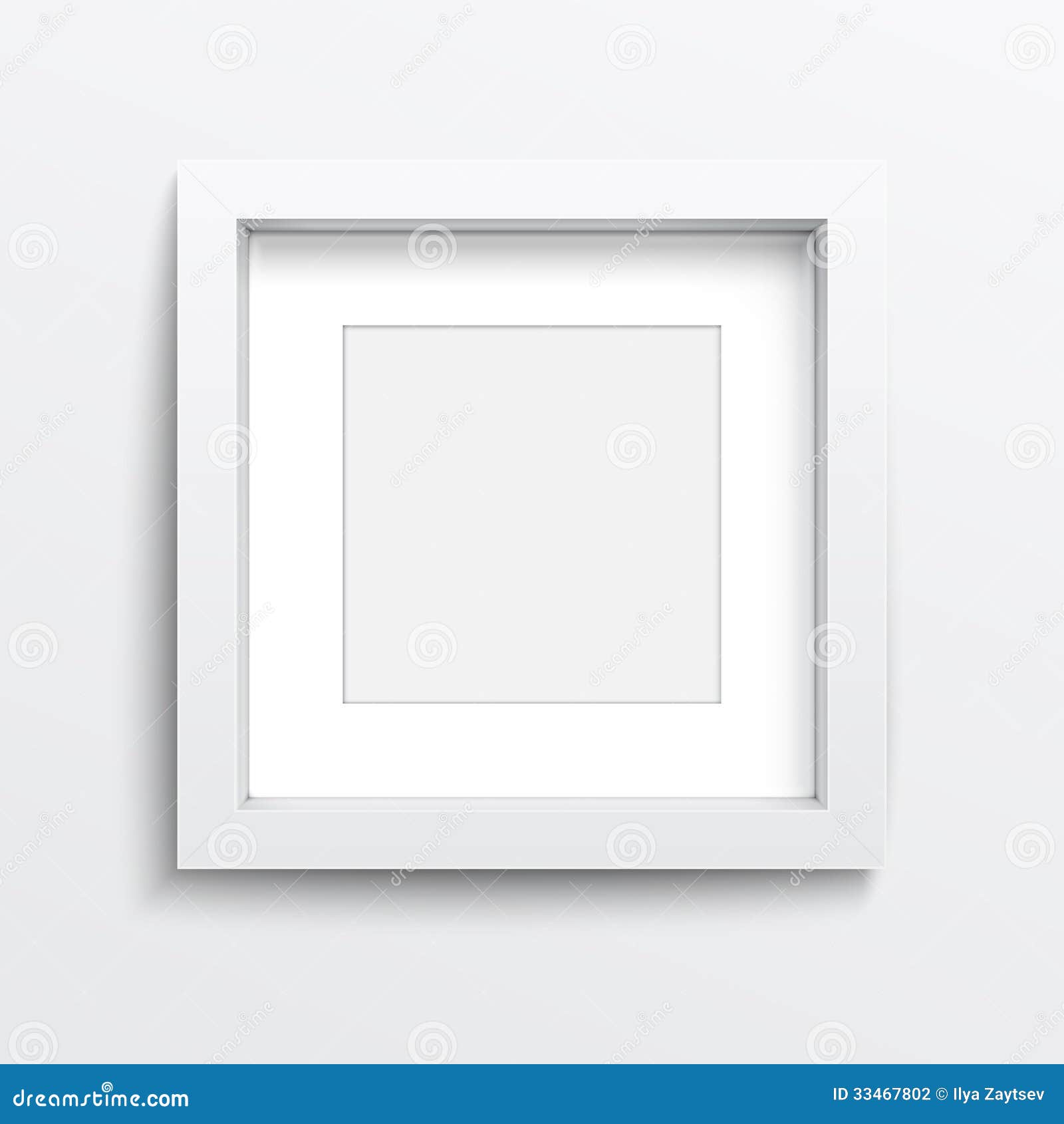 Download Quadro Do Quadrado Branco Na Parede Cinzenta. Ilustração ...