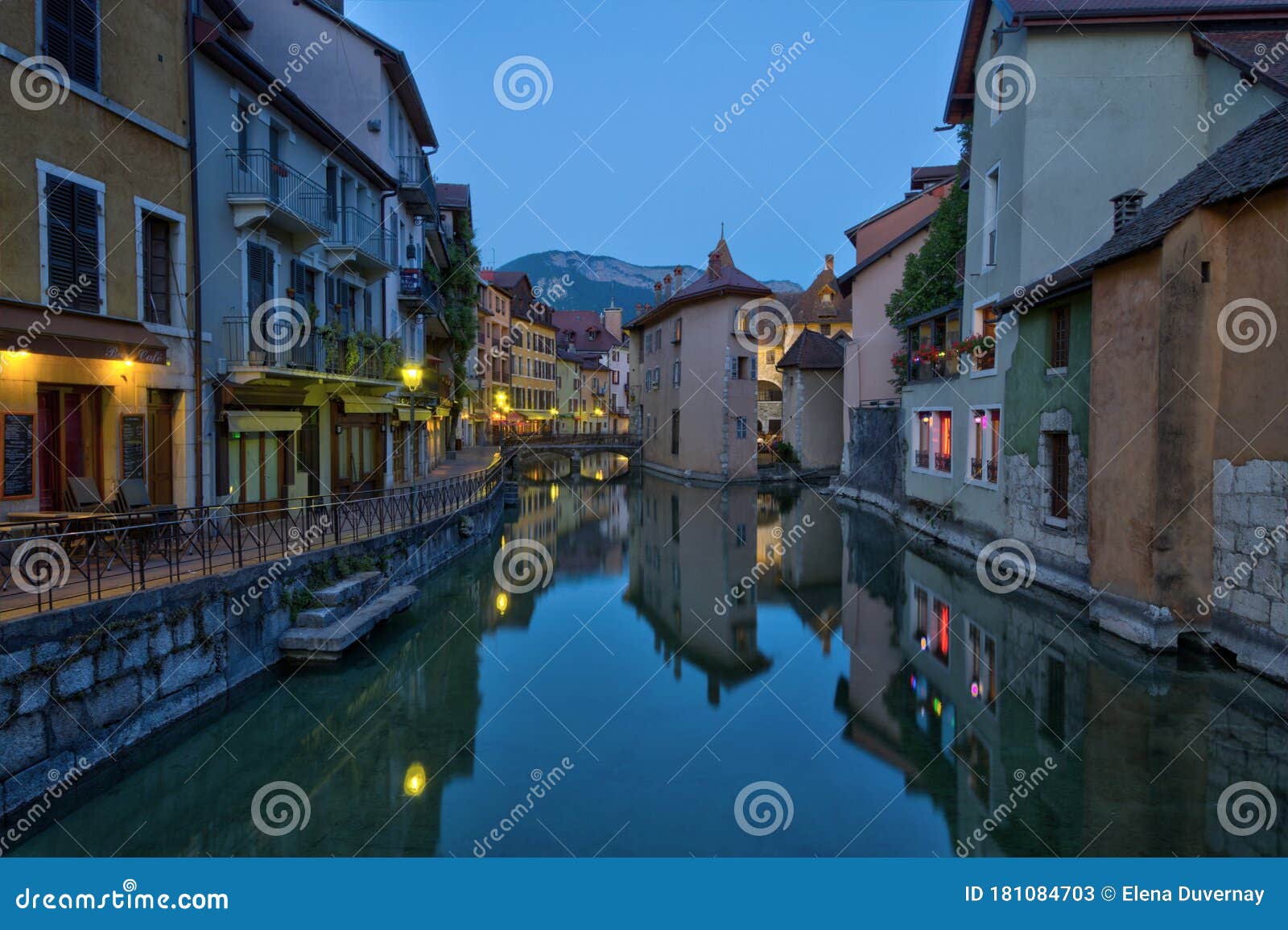 Quai De L`Ile and Canal in Annecy Old City, France, HDR Stock Image ...