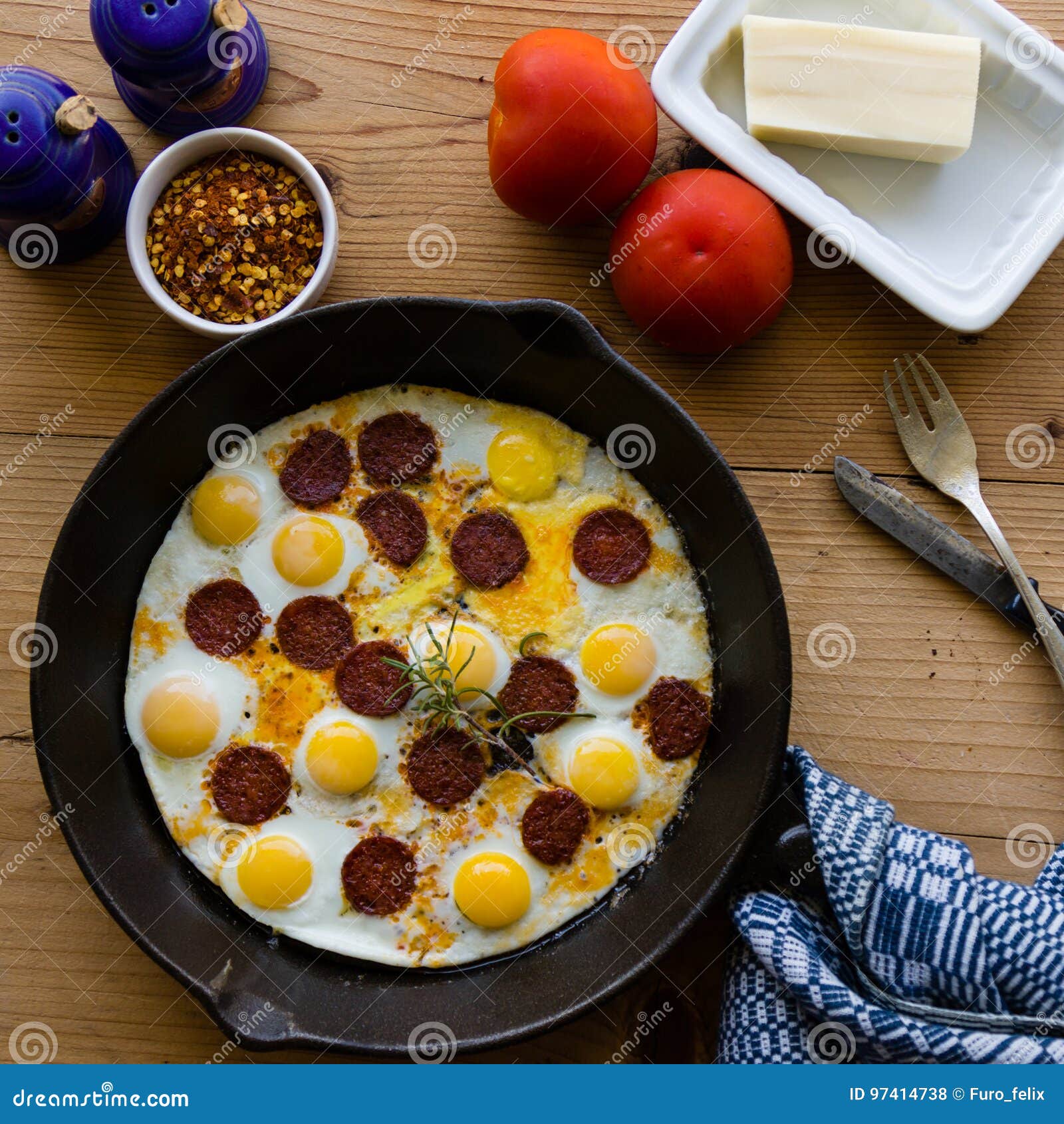 Quail eggs in pan stock photo. Image of food, eggs, cooked 97414738
