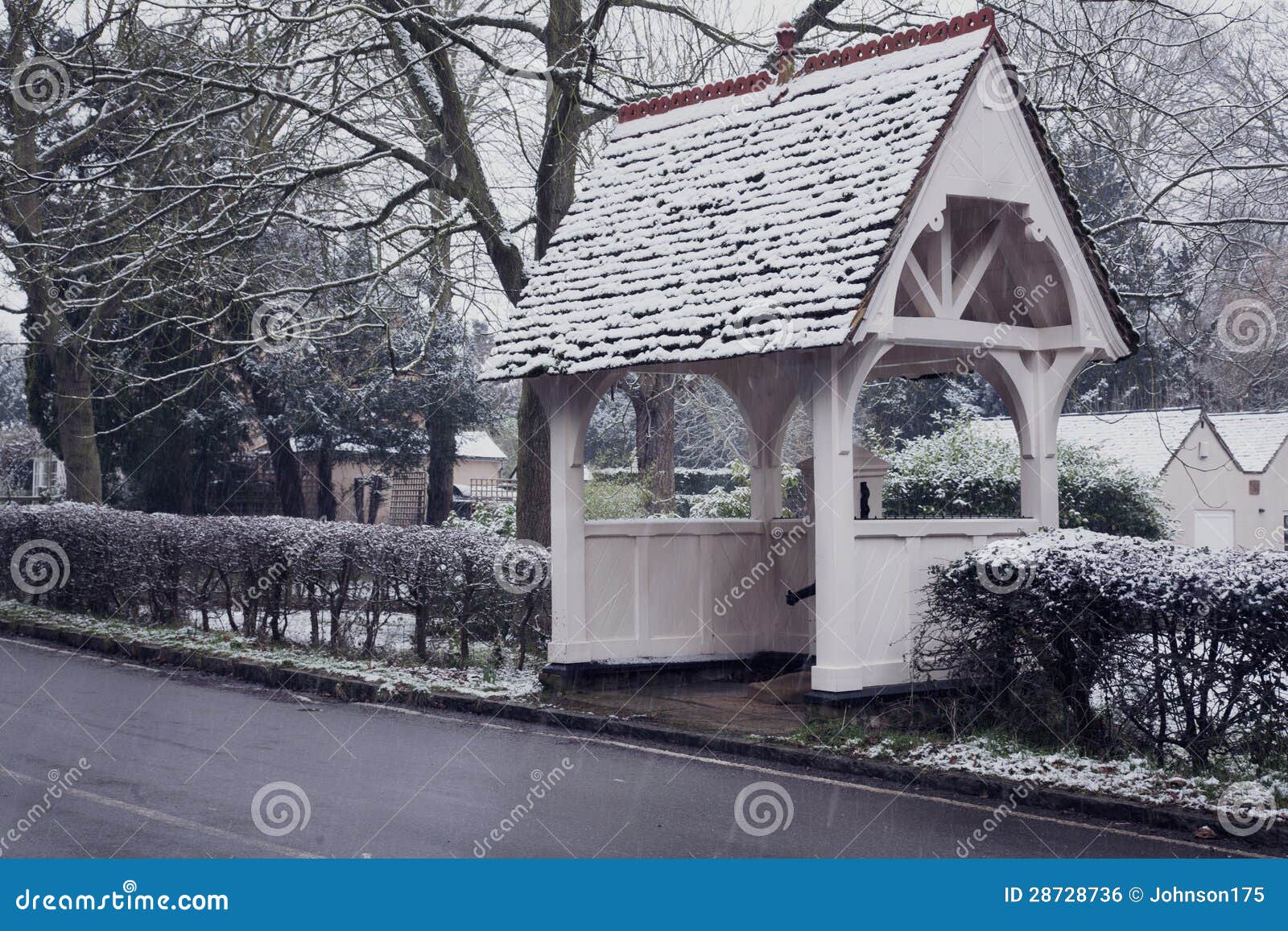 Quaint English Bus Shelter stock photo. Image of heritage 28728736