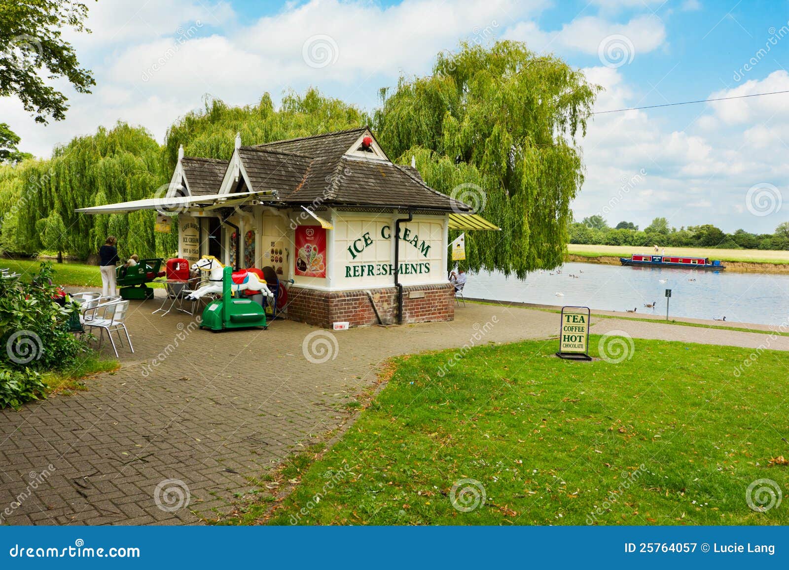 Quaint Tea Rooms by the Riverside Editorial Photography Image of side