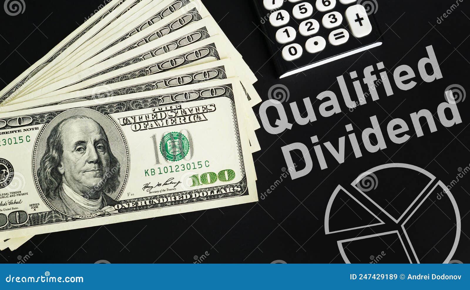 Qualified Dividend is Shown Using the Text Stock Image Image of