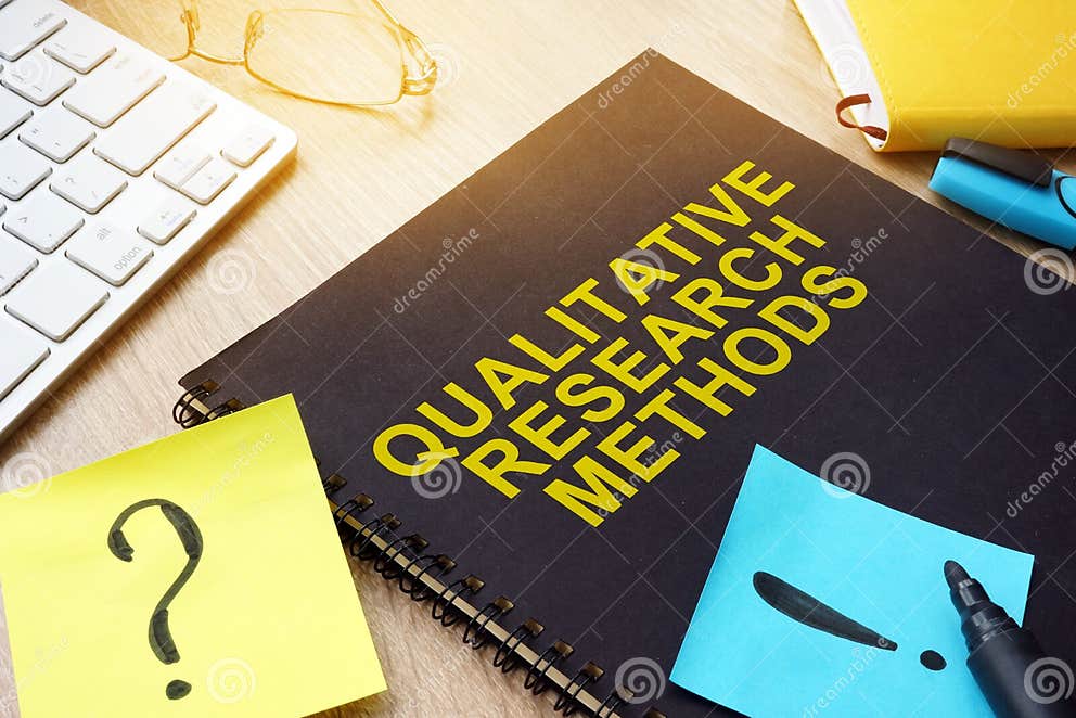 Qualitative Research Methods on a Desk. Stock Image Image of
