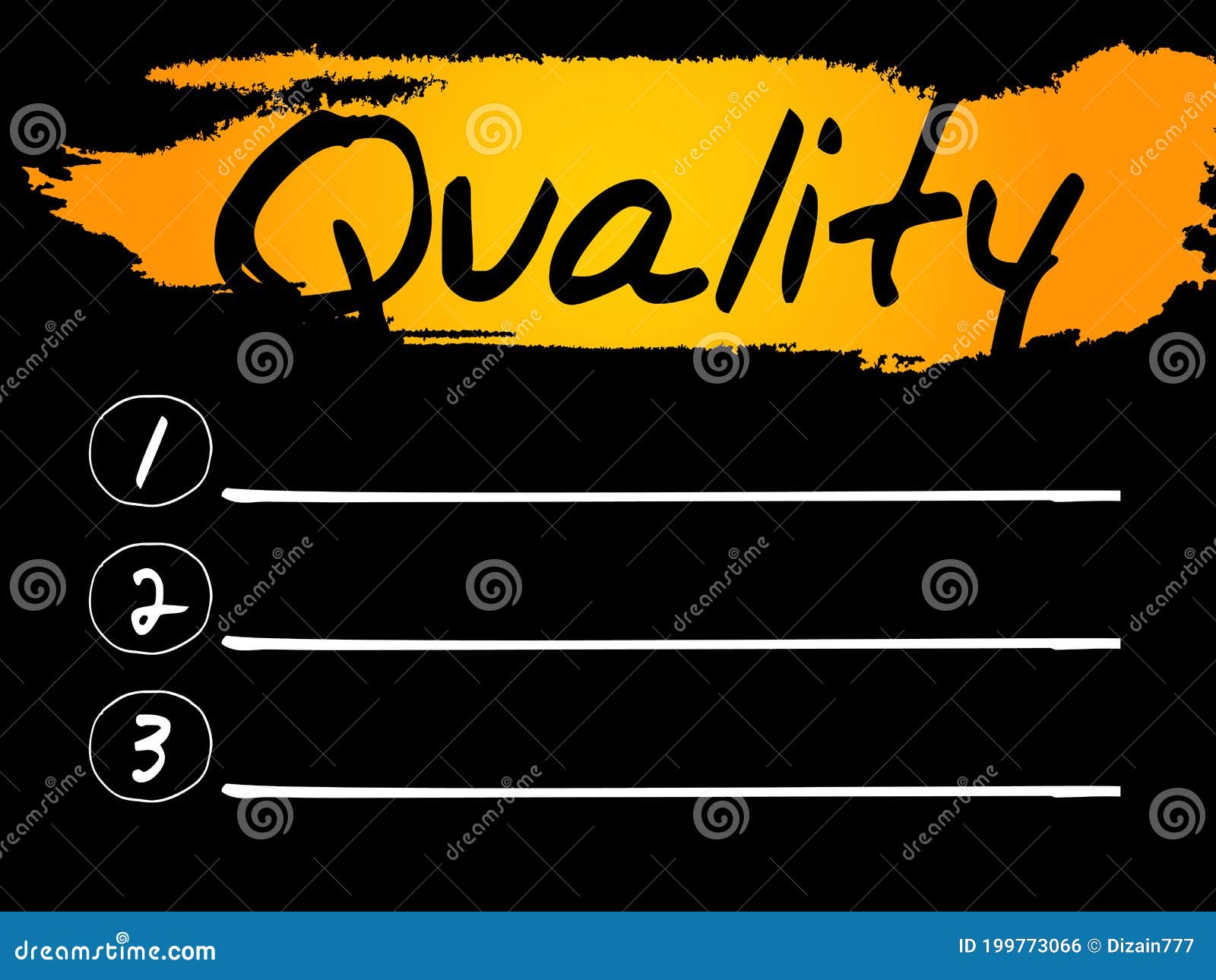 Quality Blank List stock illustration. Illustration of evaluation