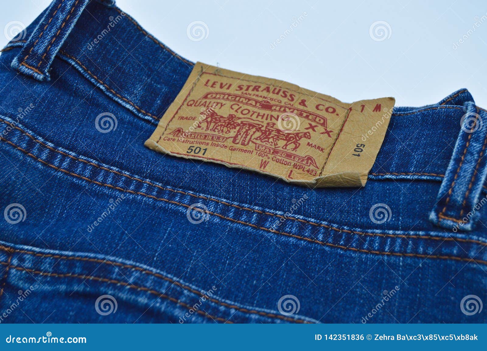 Levi Strauss 501 label editorial photo. Image of clothing - 142351836