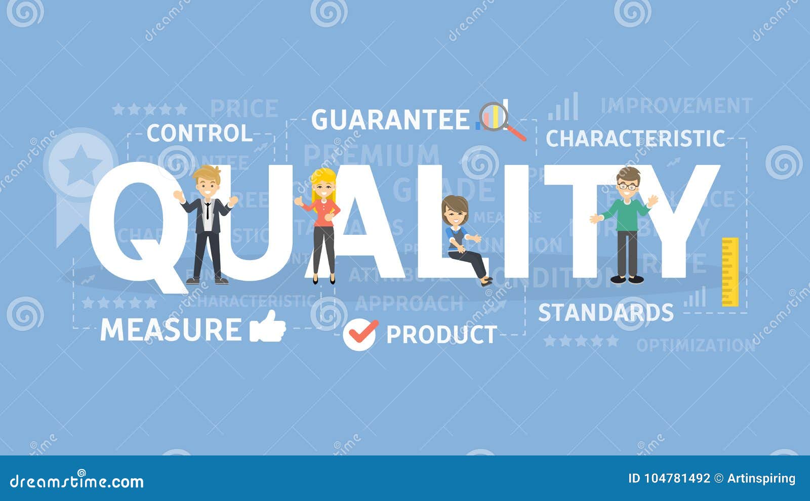 Quality Concept Illustration. Stock Vector - Illustration of white