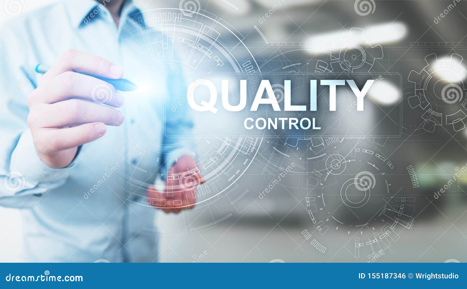 Quality Control, Assurance, Industry Standards Concept on Virtual