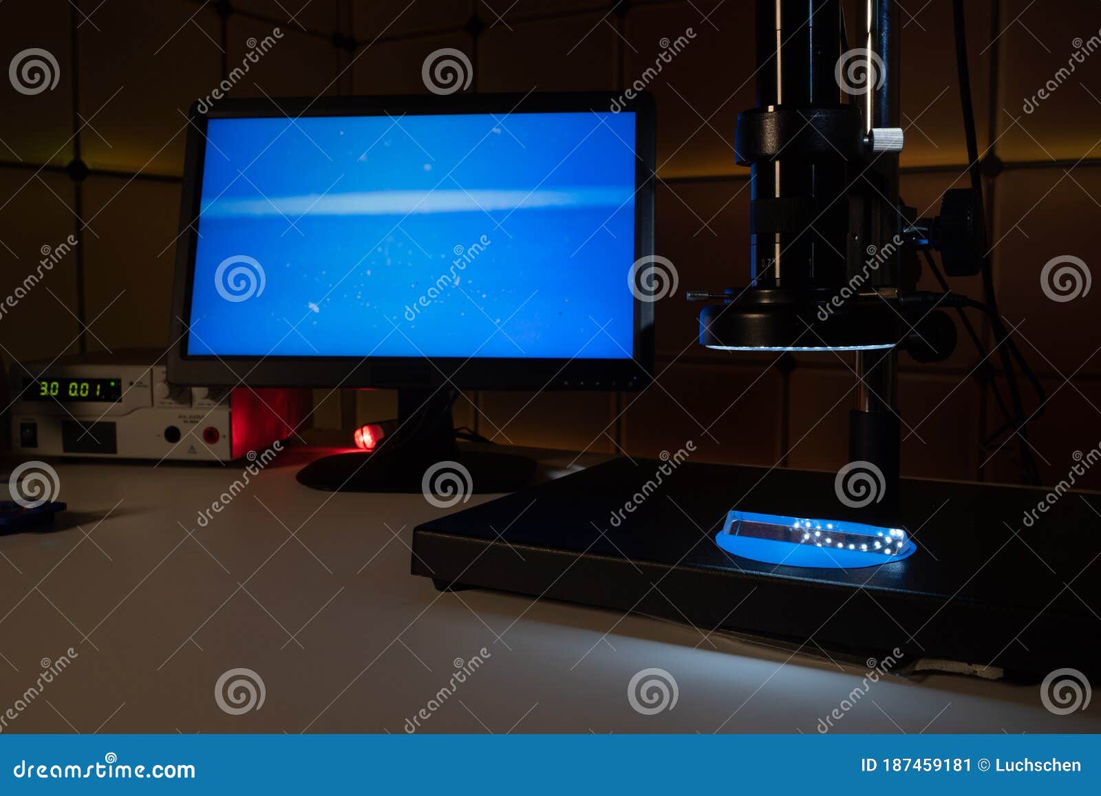 Quality Control of Optical Glass in the Laboratory Stock Image Image
