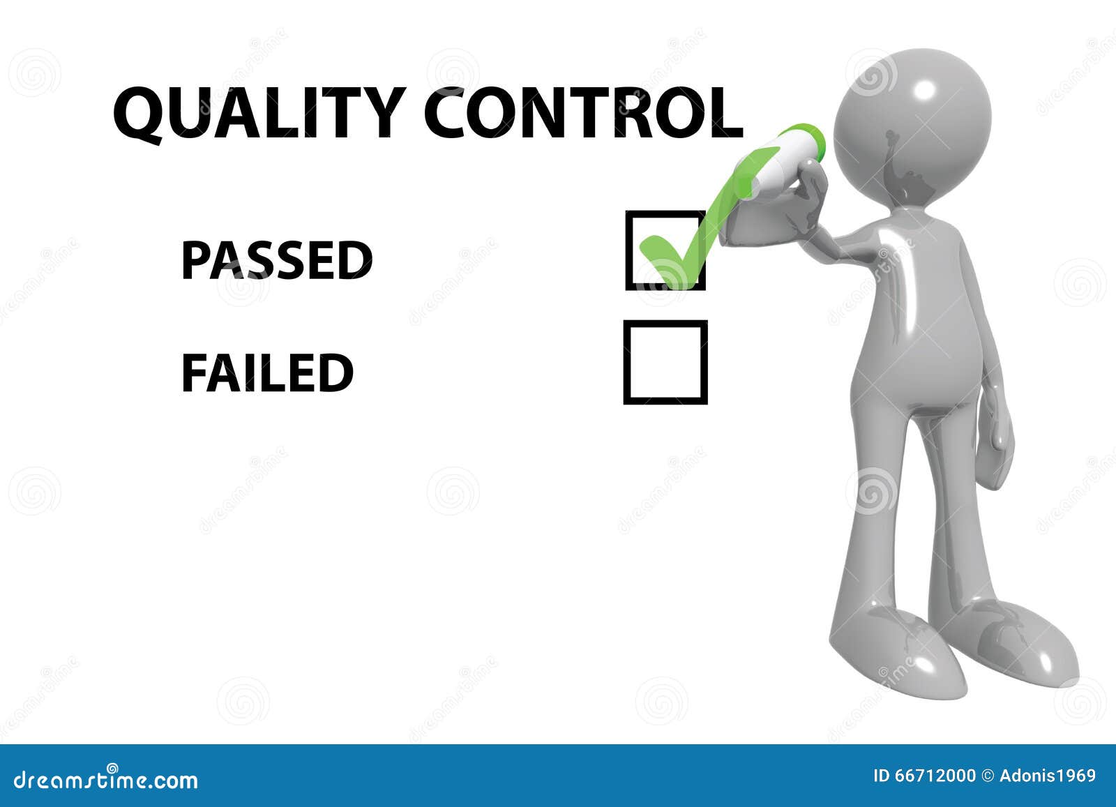Quality control pass stock illustration. Illustration of illustrated