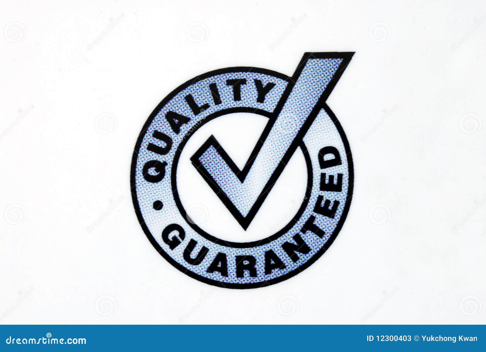 Quality Guaranteed Sign Isolated On The White Stock Photos Image