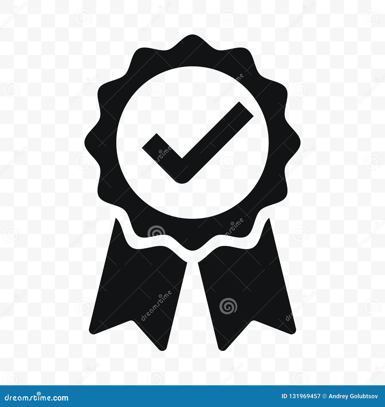 quality icon certified check mark ribbon label.  premium product certified or best choice recommended award and warranty