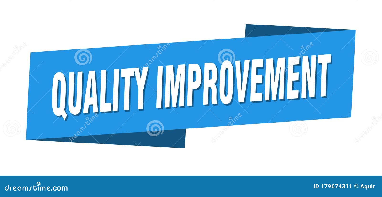 Quality Improvement Banner Template. Quality Improvement Ribbon Label