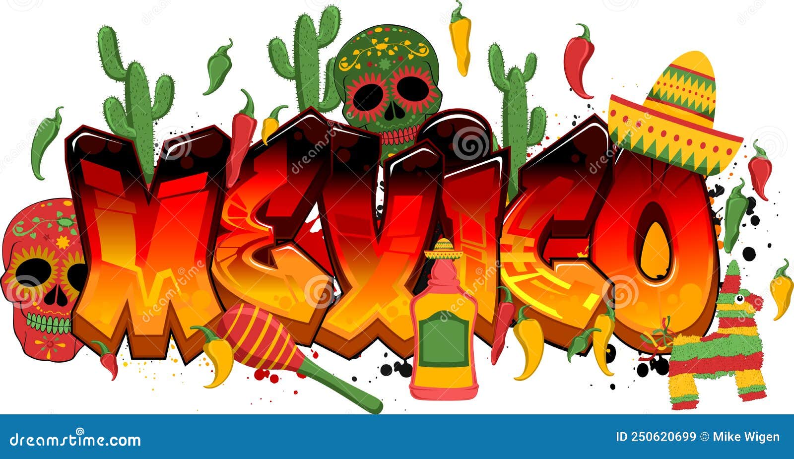 quality mexican food themed  graphic  - mexico