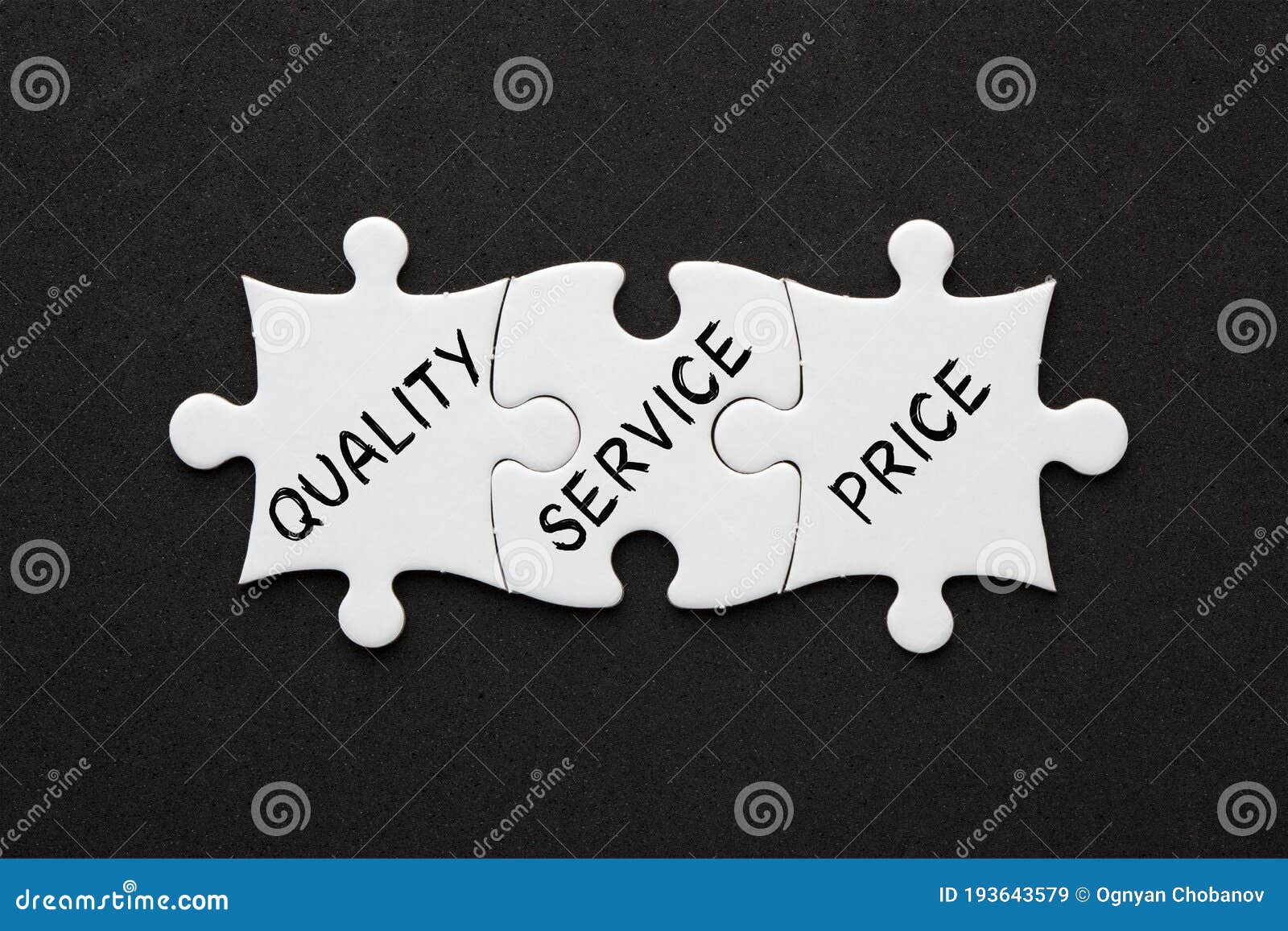 Quality Service Price Puzzle Stock Image Image of evaluation