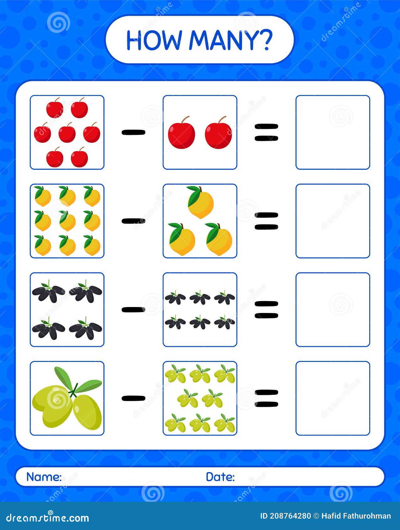 Contando Jogo, Quantas Frutas Jogo Educativo Crianças, Folha De