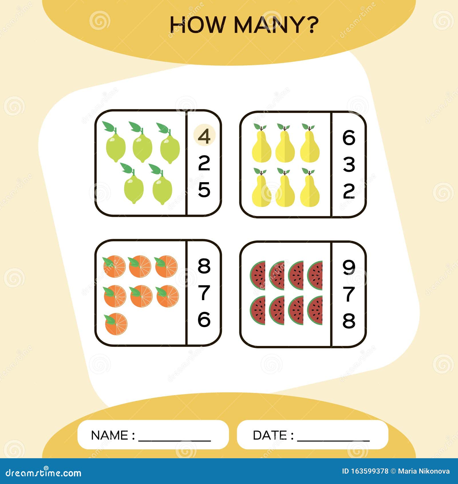 planilha para crianças da escola. jogo de matemática com frutas para  crianças, nível fácil, jogo de