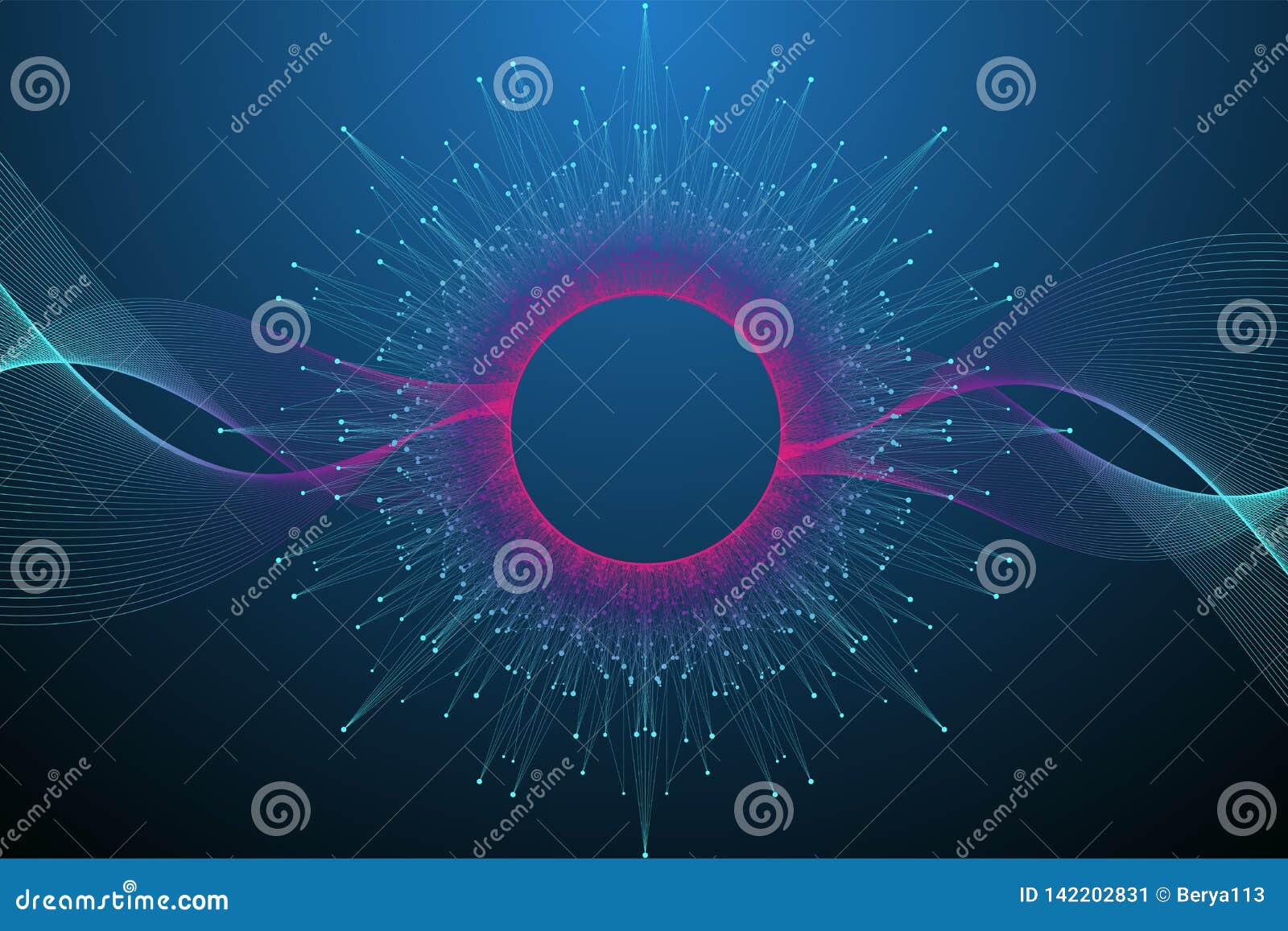 quantum computer technology concept. sphere explosion background. deep learning artificial intelligence. big data