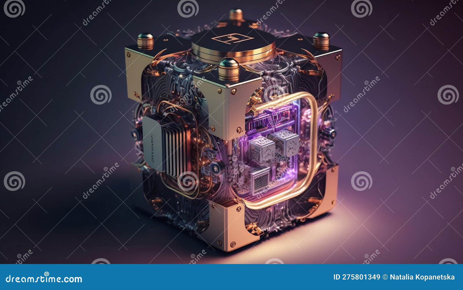 Quantum Computing Circuit with Abstract Futuristic Design. Stock ... Circuit Diagram