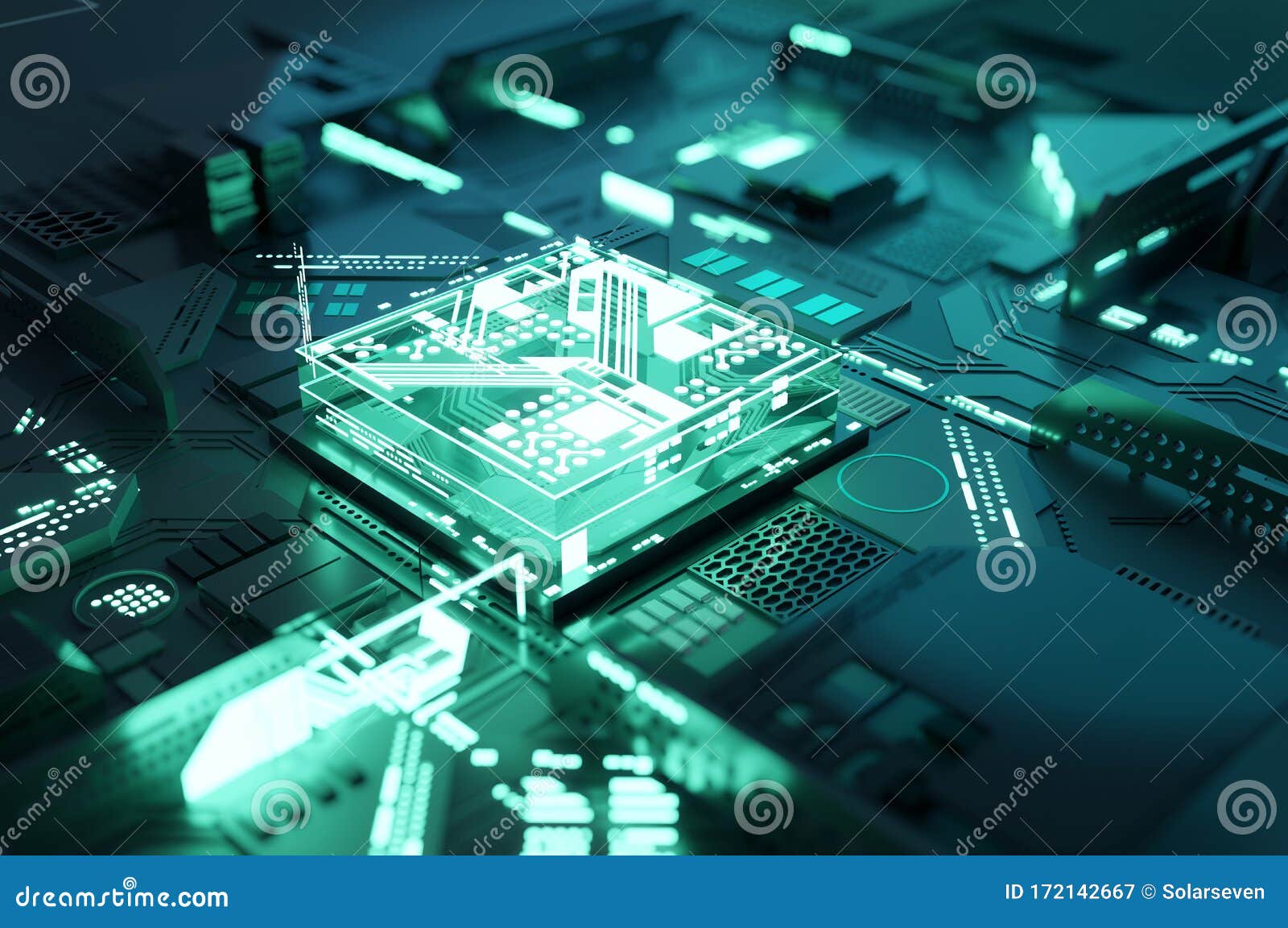 quantum computing processor cpu concept