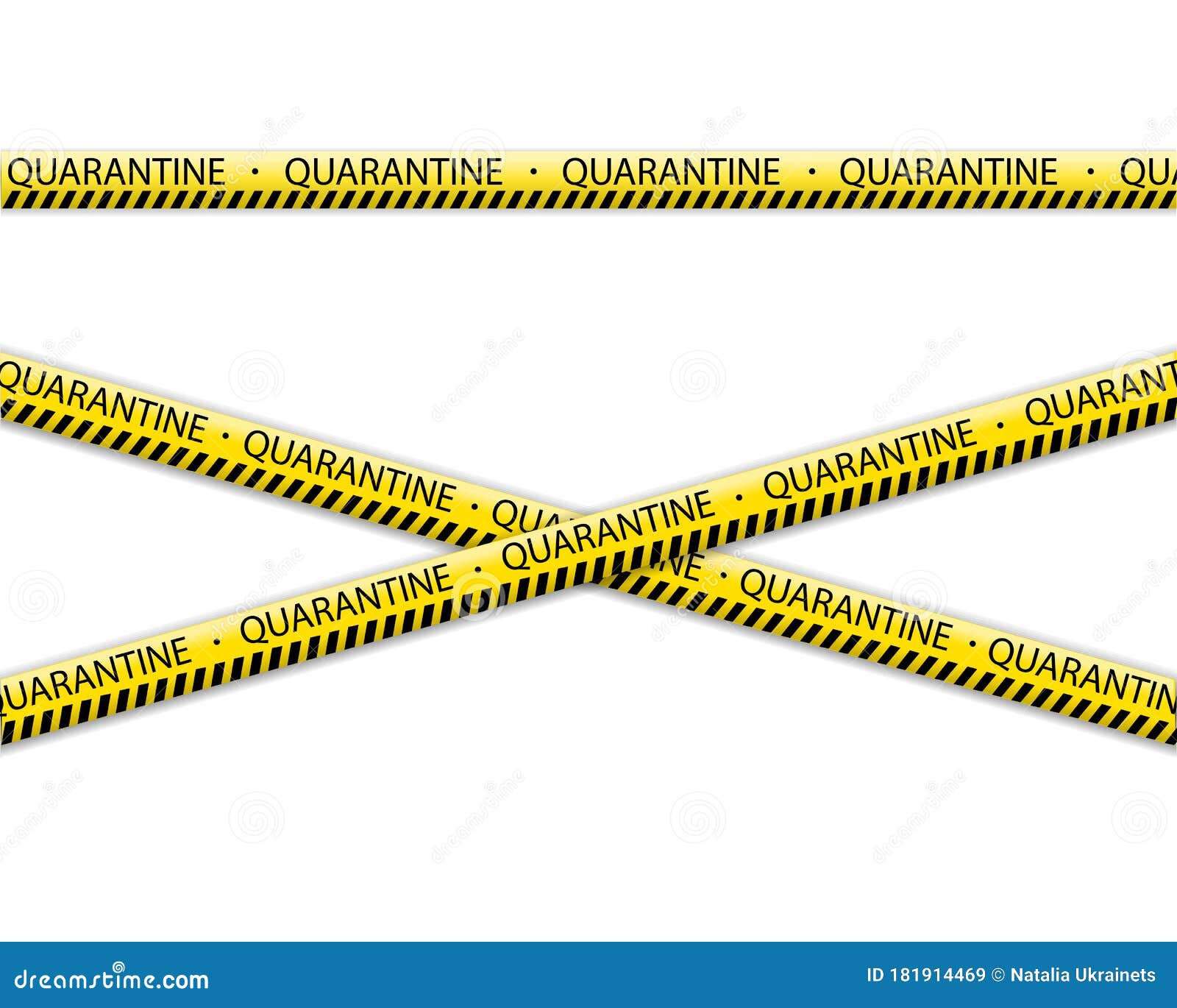 Quarantine Zone Warning Tape Stock Vector Illustration of quarantine