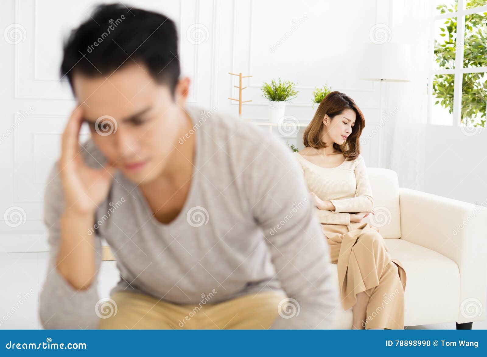 Quarrel between Husband and Wife Stock Photo Image of beautiful