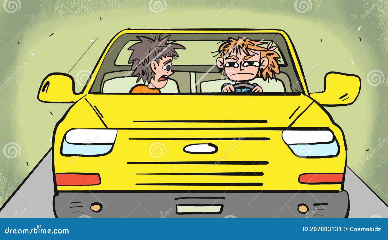 Car quarrel comic
