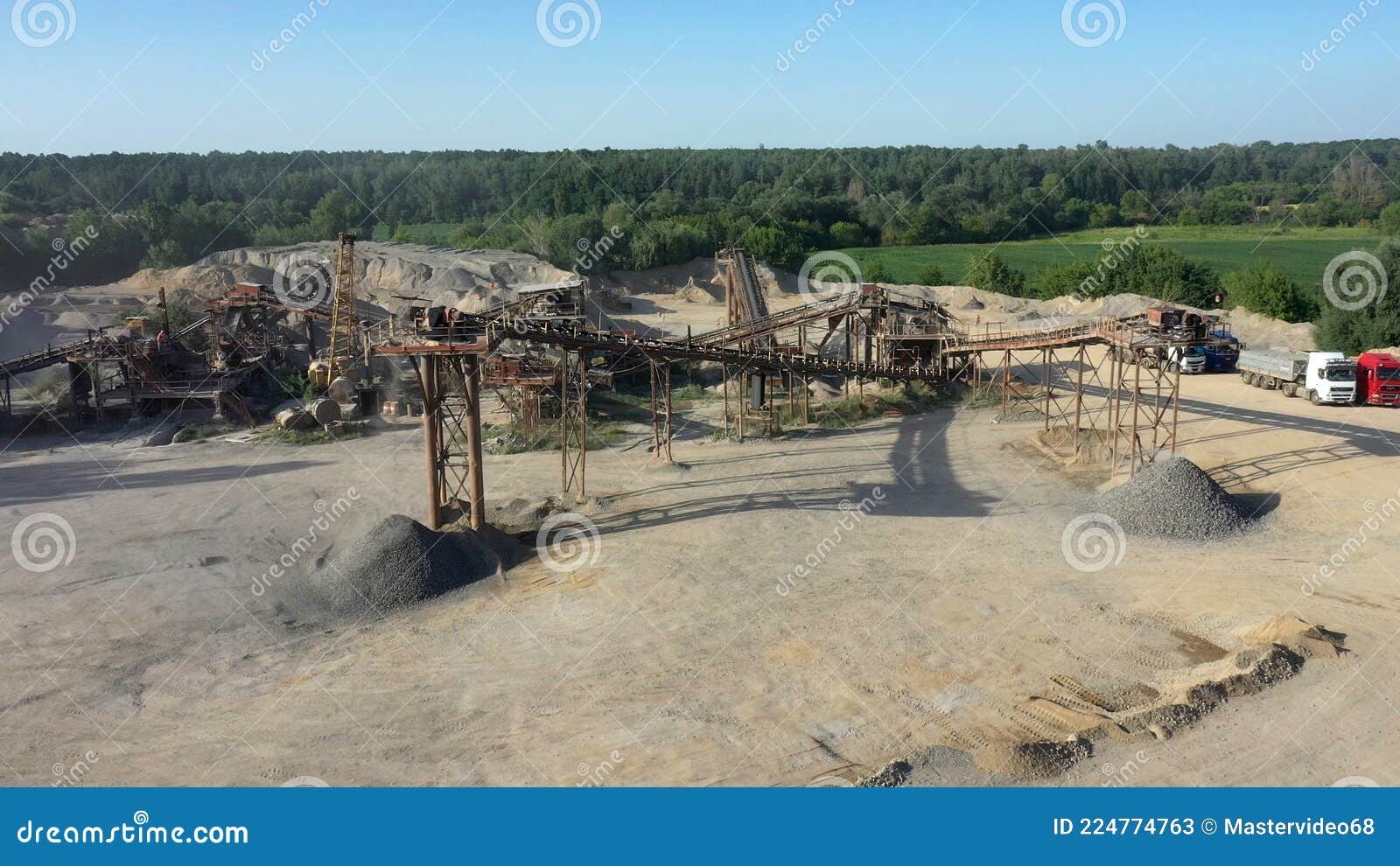 Quarry for the Extraction of Granite. Granite Quarry. Stock Image