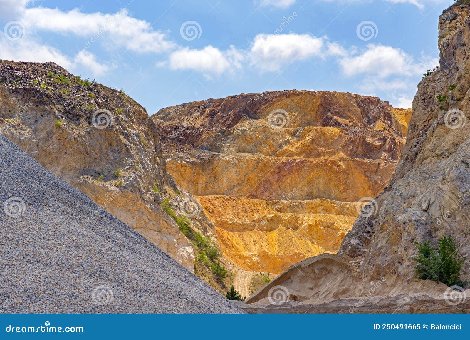 Quarry Mine Location stock image. Image of industrial 250491665