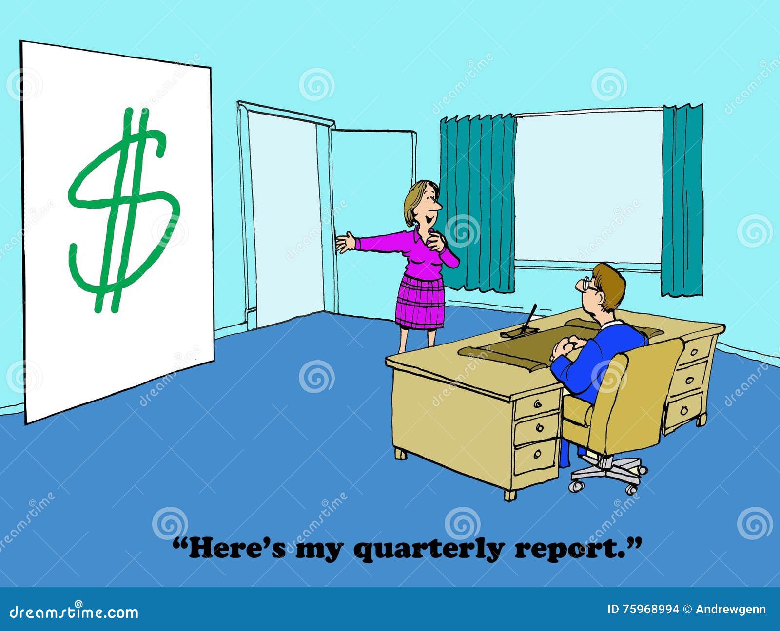 Business cartoon about analysis paralysis. Stock Illustration