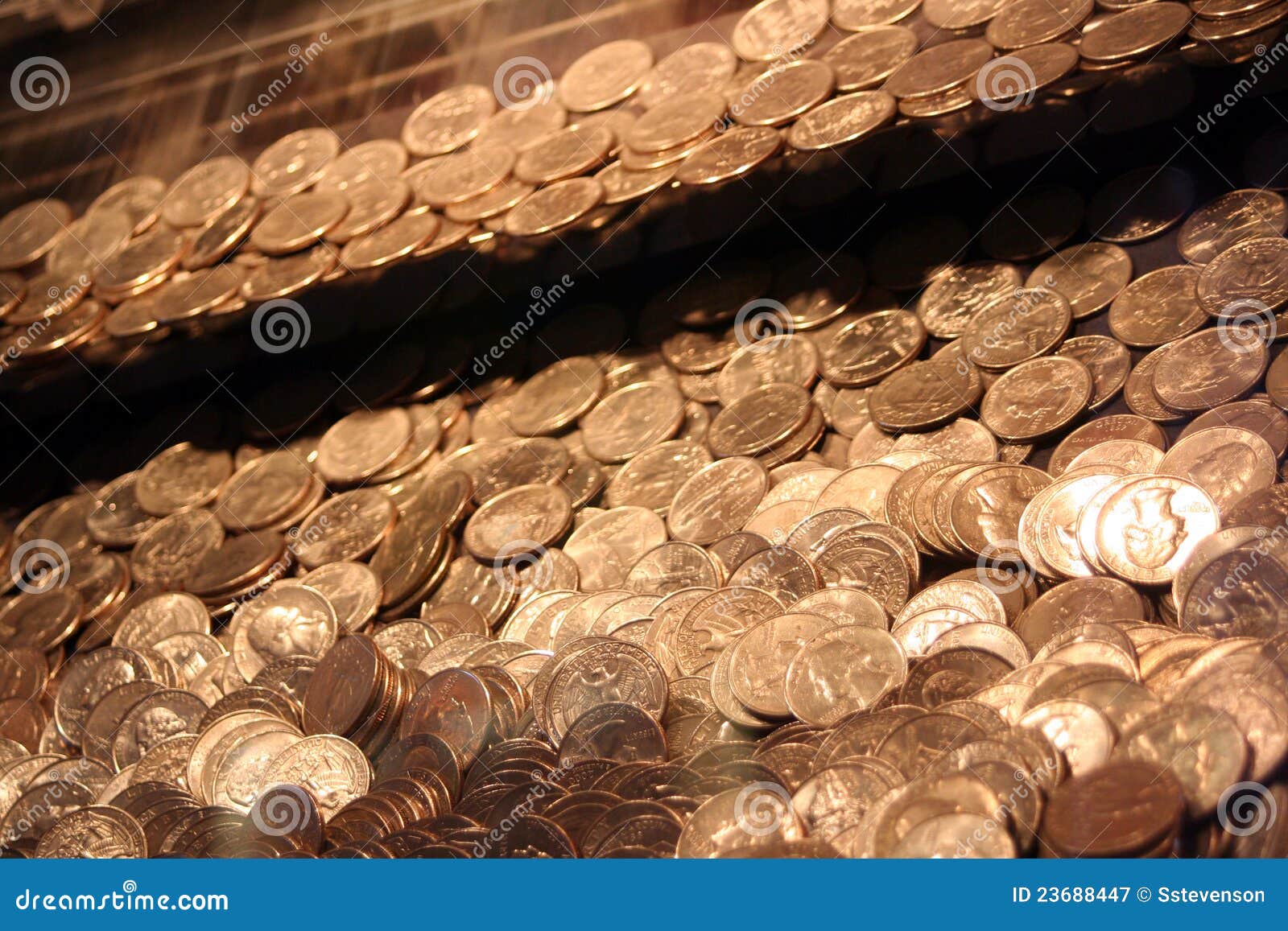 Quarters In An Arcade Game 2 Stock Image - Image of coin ...