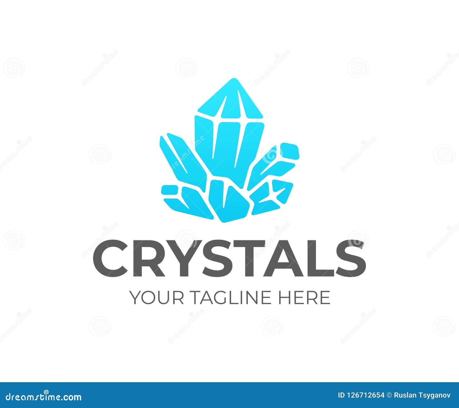 quartz crystal cluster logo . amethyst  