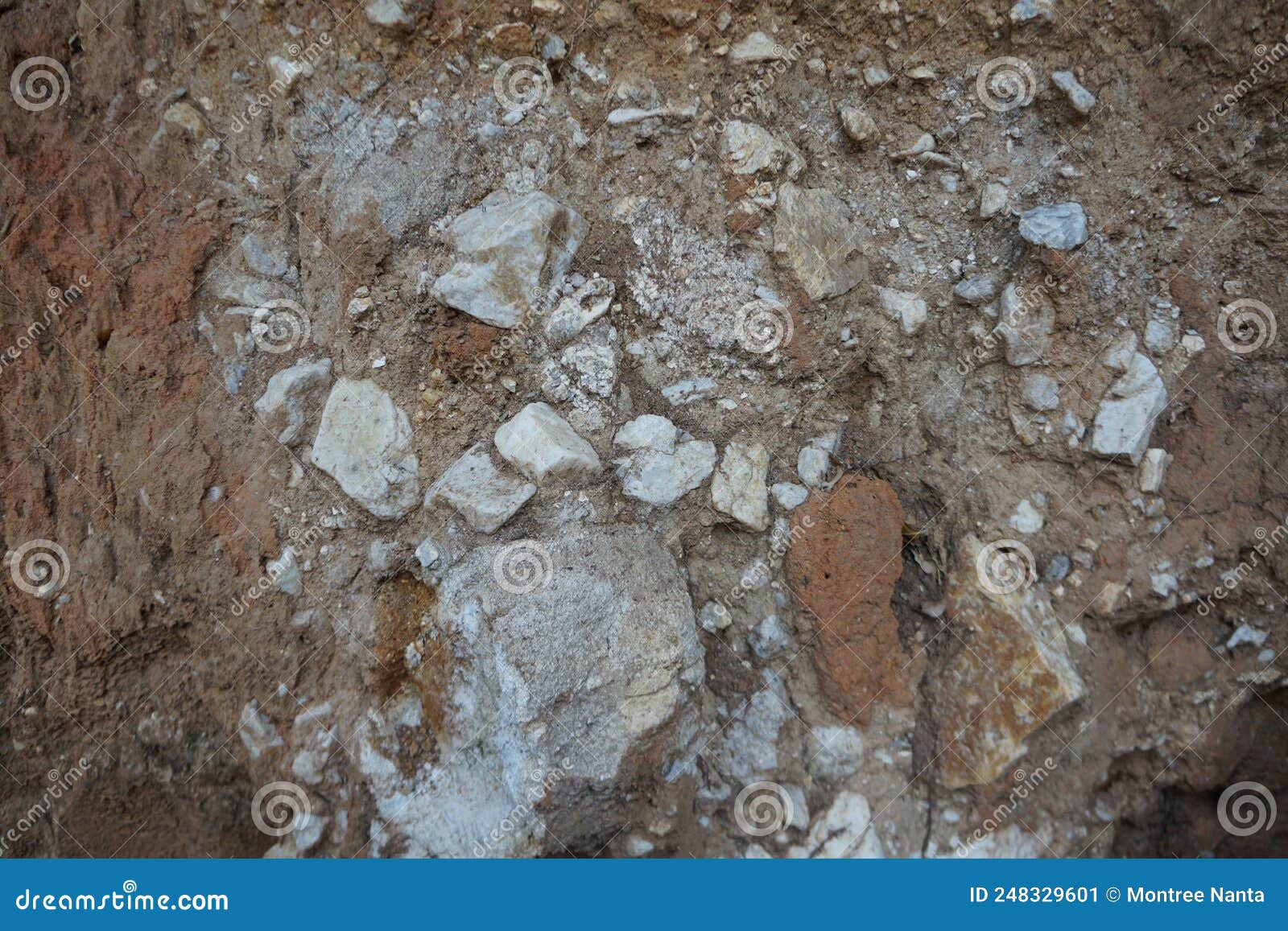 Quartz and Quartzite Non Foliated Metamorphic Rock in Nature. Stock