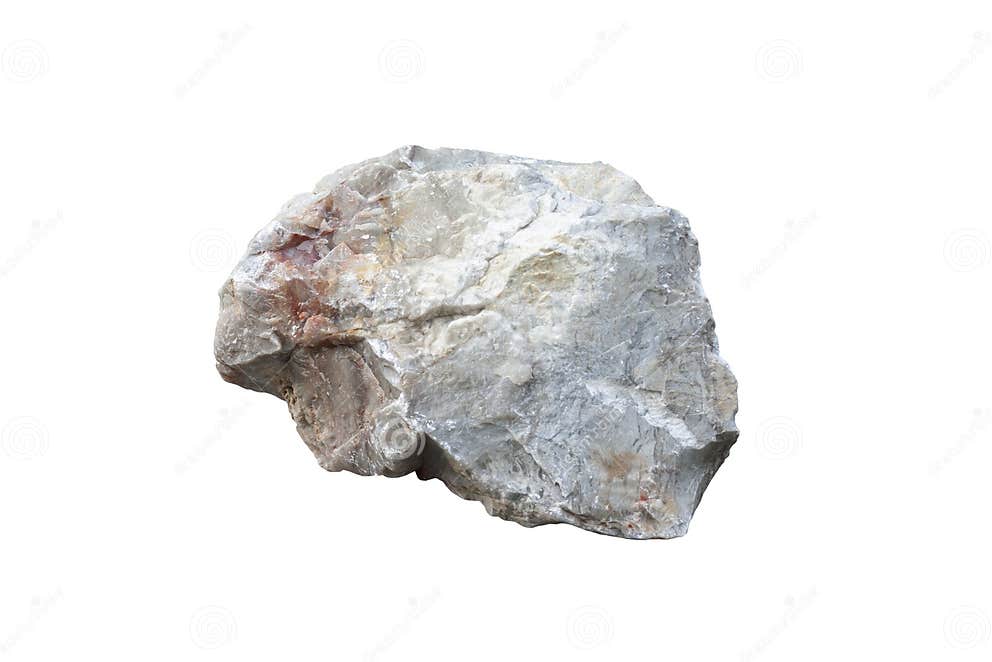 Quartzite Rock Isolated on White Background. Stock Photo - Image of ...