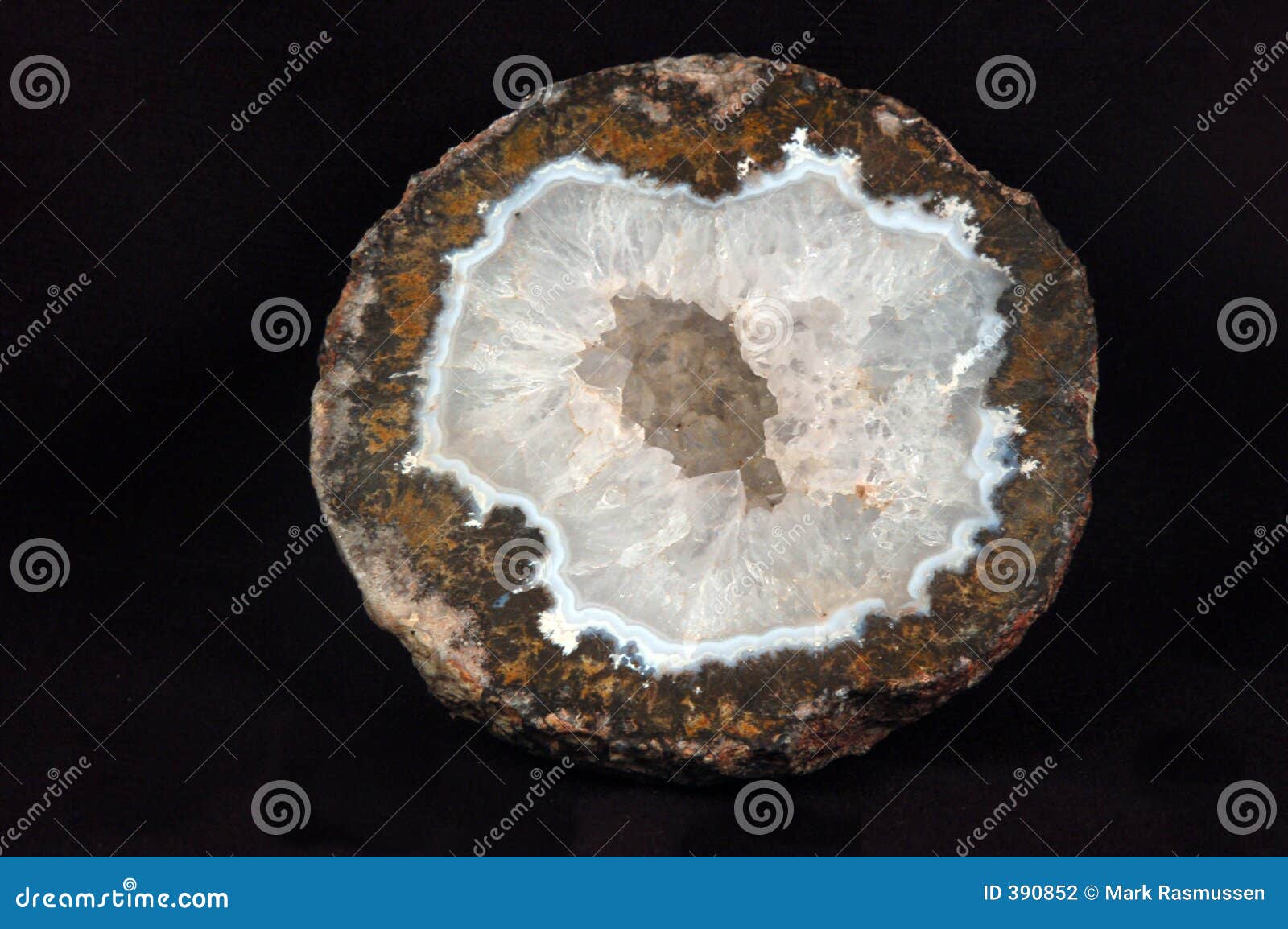 Querschnitt eines Quarz geode