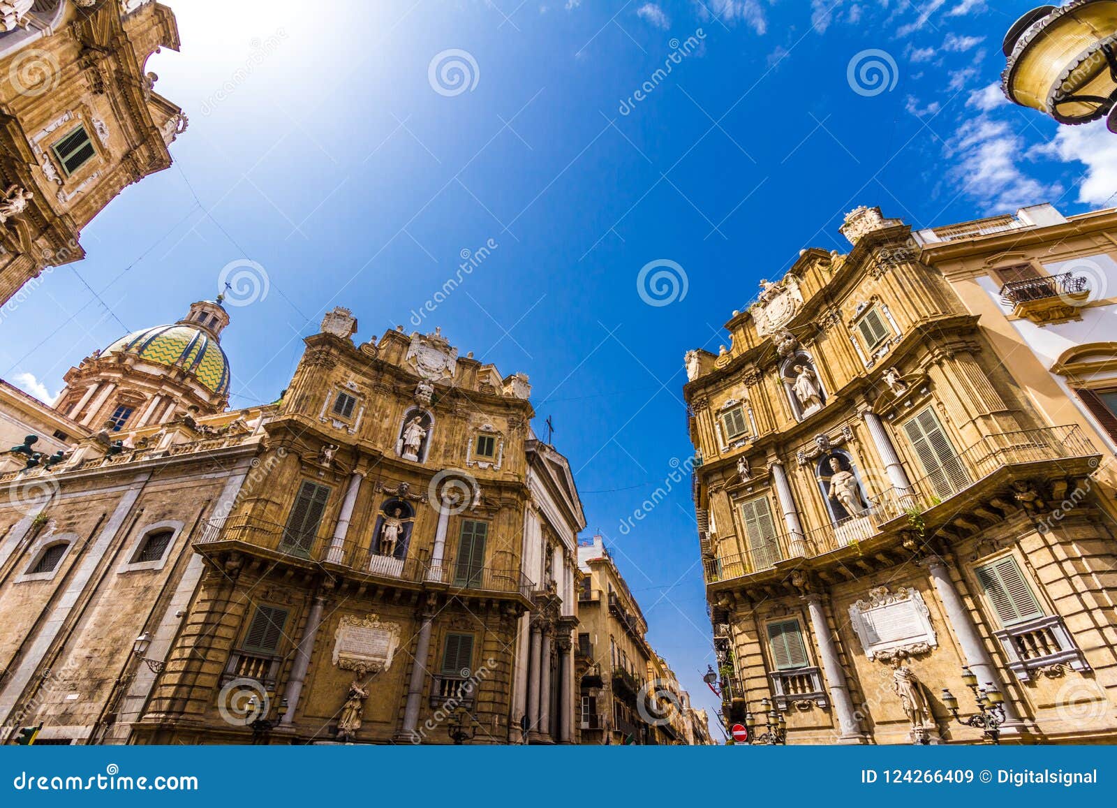 quattro canti square in palermo, italy