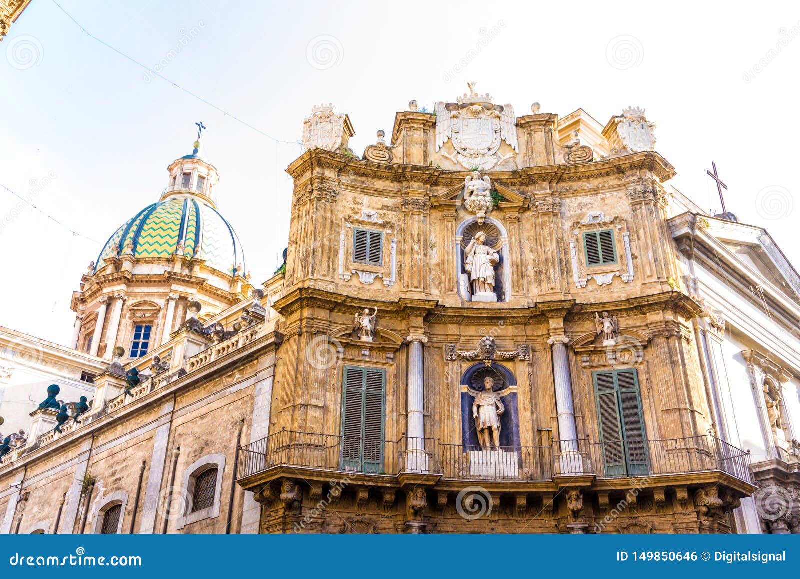 quattro canti square in palermo, italy