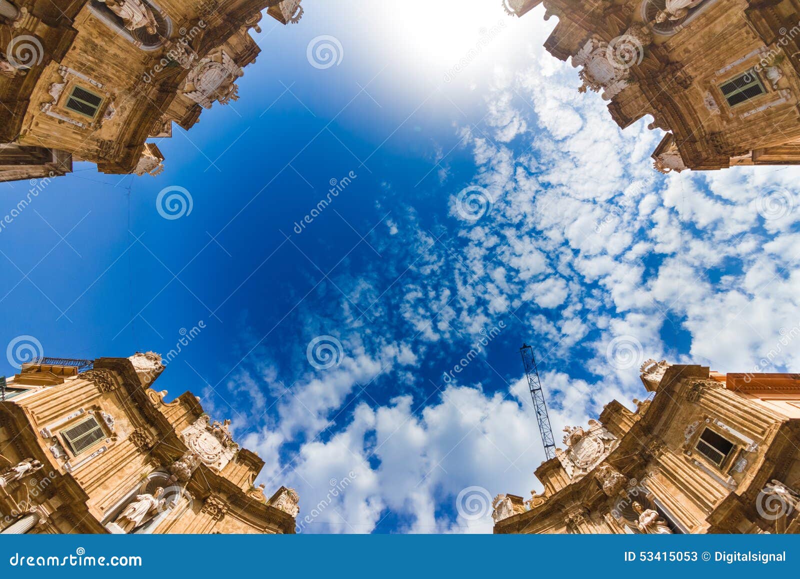 quattro canti square in palermo, italy