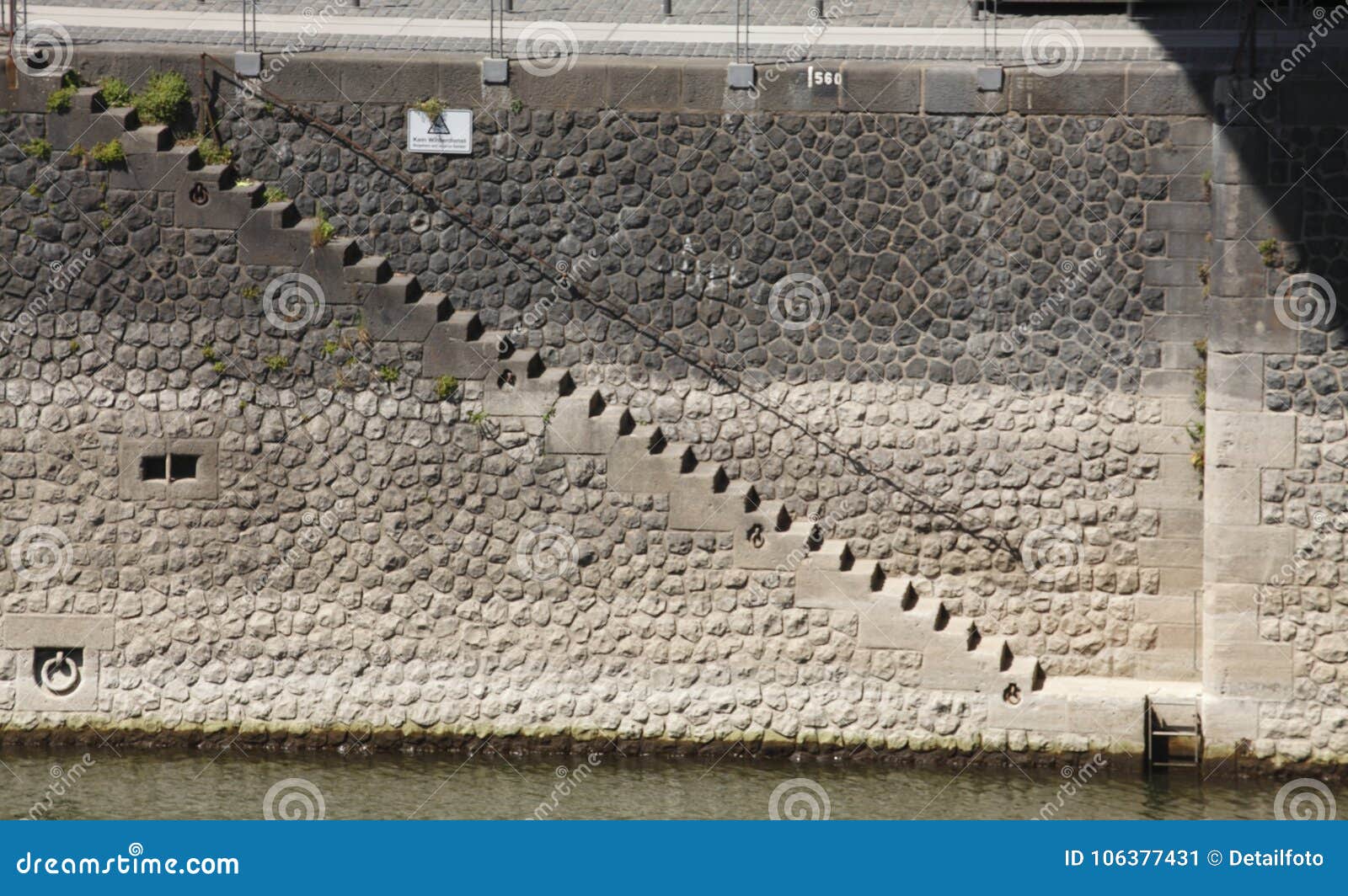 Water and quay wall stock image. Image of river, waters 106377431