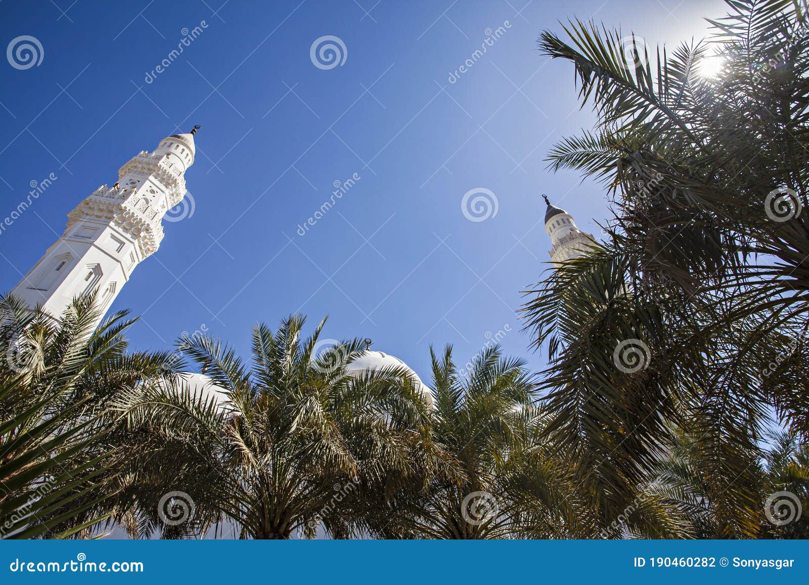 quba / kuba mosque, the first mosque that built by prophet muhammad in medina, saudi arabia.