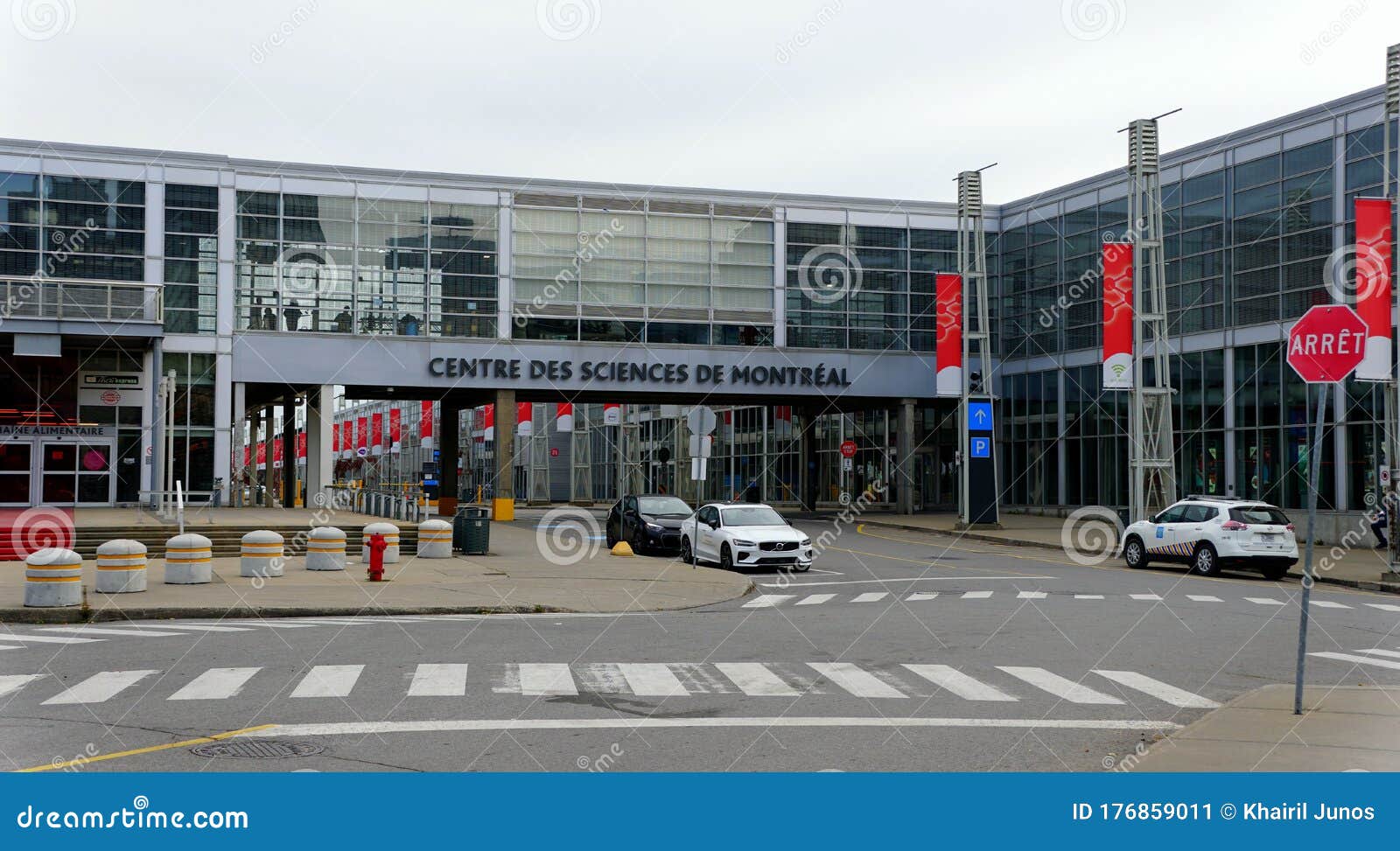 Quebec, Canada October 28, 2019 the View of the Road in Front of Montreal Science Centre