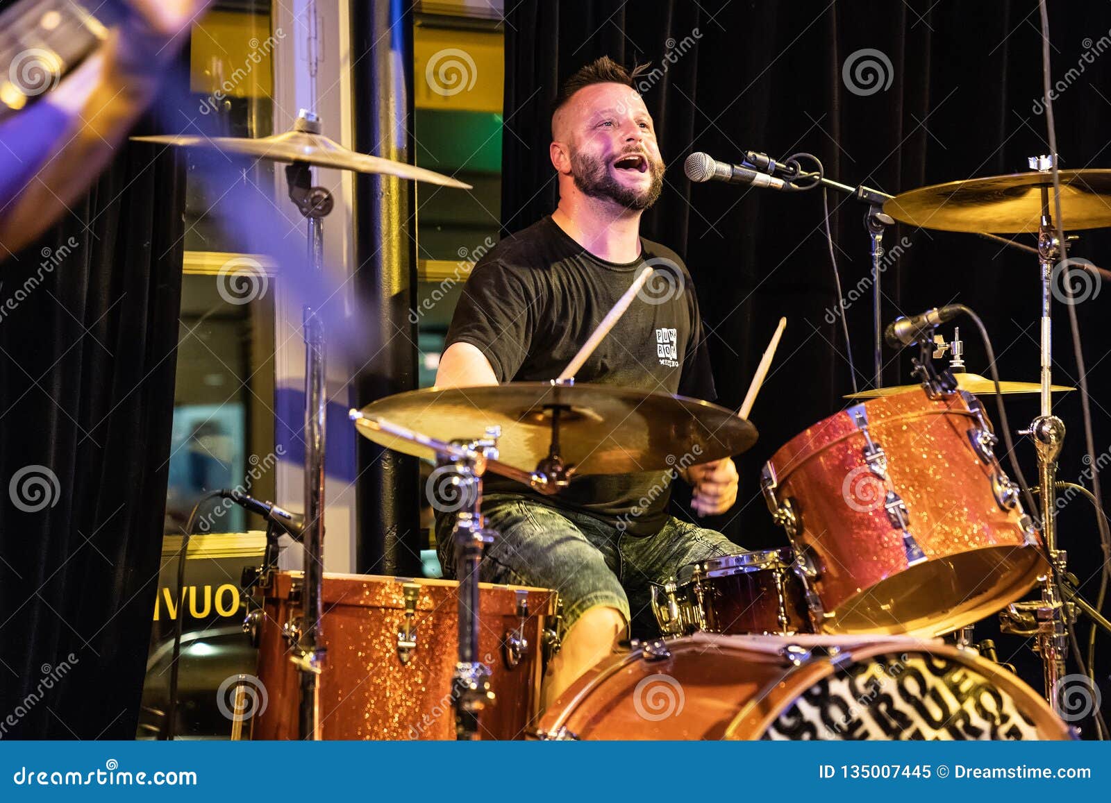 QUEBEC CITY, CANADA - MAY 18, 2018: Music Concert at the Petit ...