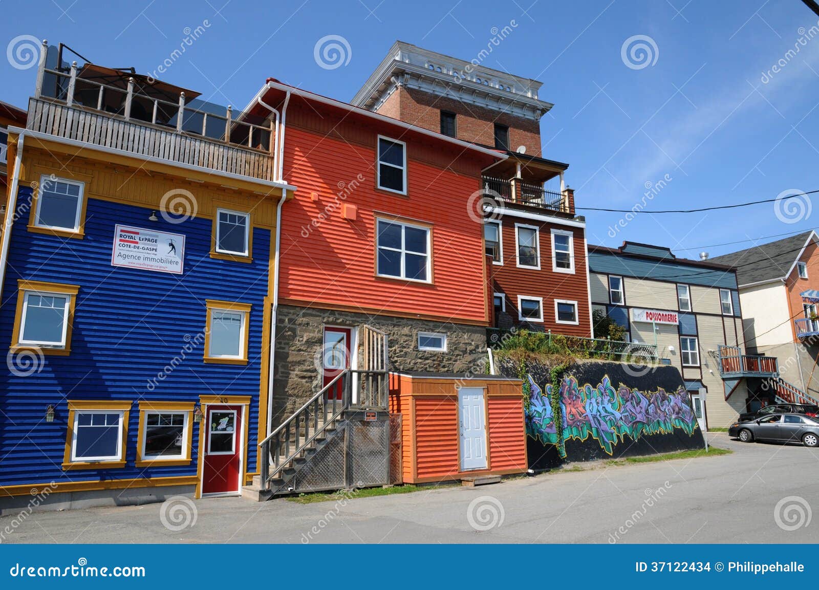 Quebec, the city of Gaspe stock photo. Image of city 37122434