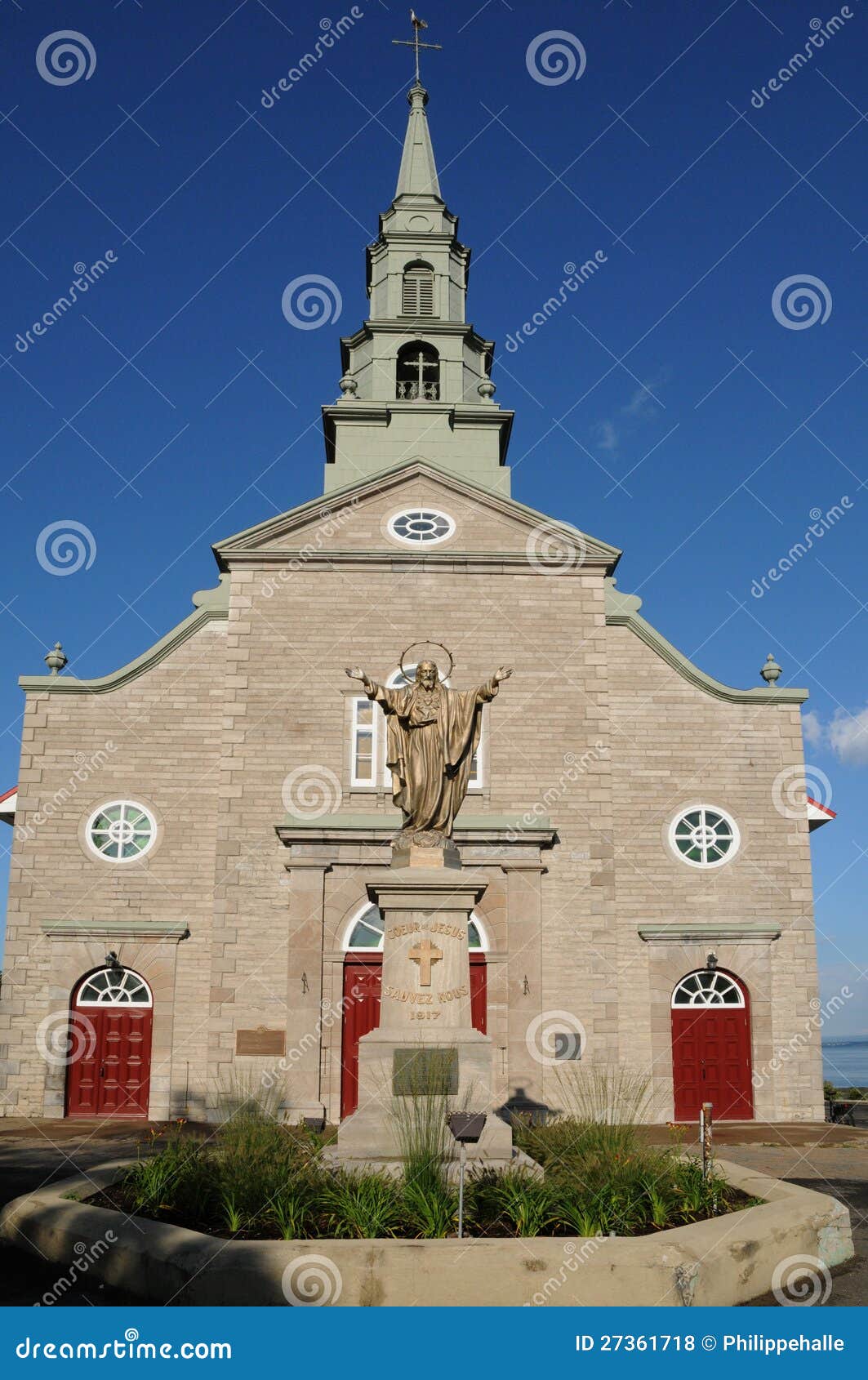 Quebec, the Historical Church of Saint Jean Stock Photo Image of